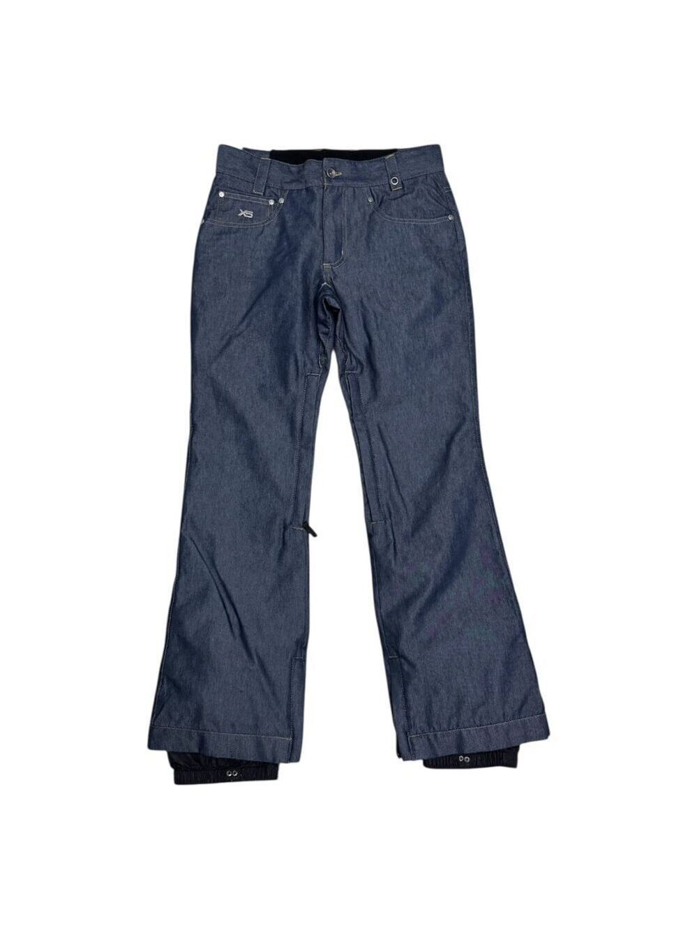 RIPZONE Faux Denim Snowboard Ski Winter Waterproof Snow Pants Womens Small